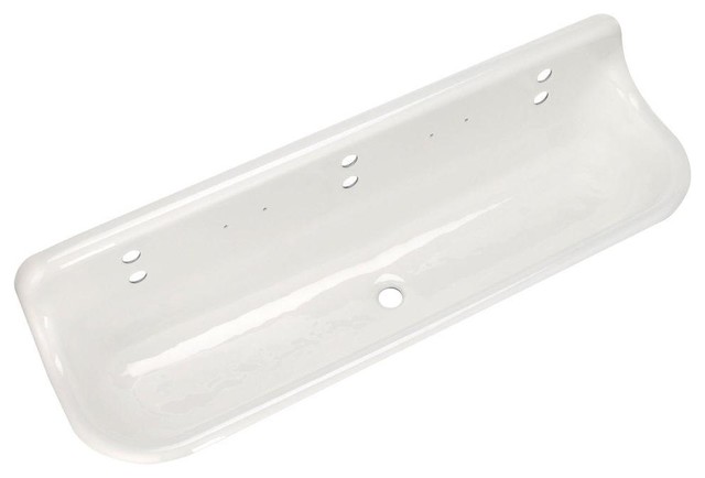 Utility Sinks Brockway Wall-Mount Cast-Iron 65.5x19.25x19 Wash Sink ...