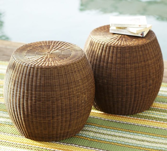 Rattan Side Table Dwight Designs Outdoor Honey Wicker Patio Furniture End Table 16038041 Ongek