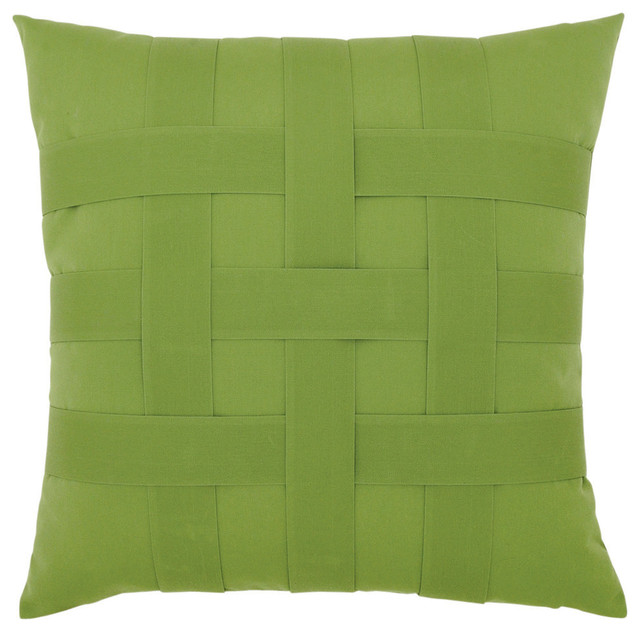 Elaine Smith Basketweave Ginkgo Pillow - Modern - Outdoor Cushions And Pillows - by Elaine Smith