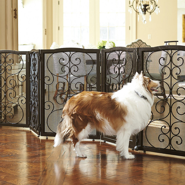 Rolling SixPanel Pet Gate & Crate Traditional Pet Supplies by