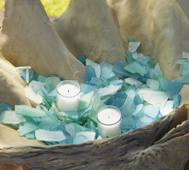 Sea Glass Vase Filler Contemporary Tabletop by Pottery Barn