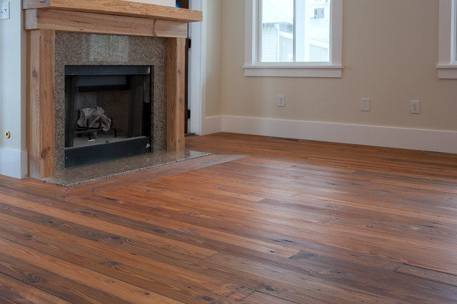 Reclaimed Wide Plank Flooring - Traditional - Family Room - Atlanta