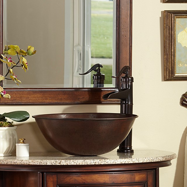 Sinkology Eddington Copper Vessel Sink farmhouse-bathroom-sinks