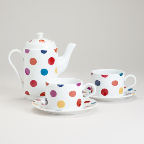 Polka Dot Tea For Two Set Contemporary Tea Sets by Cost Plus