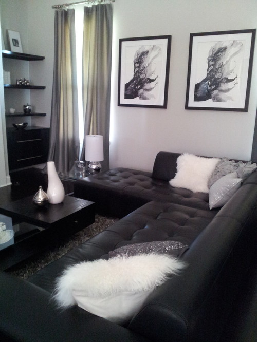 Small Modern space in Black and white