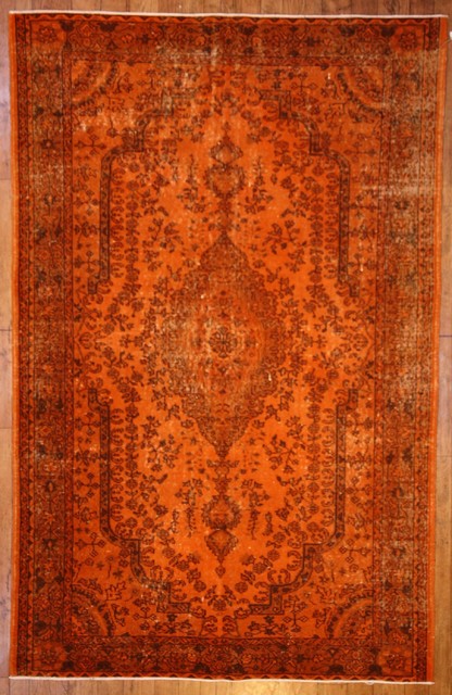 Burnt Orange Overdyed Rug - Contemporary - Rugs - other metro - by