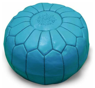 Moroccan Pouffe, Turquoise - Mediterranean - Floor Pillows And Poufs - melbourne - by Annie ...
