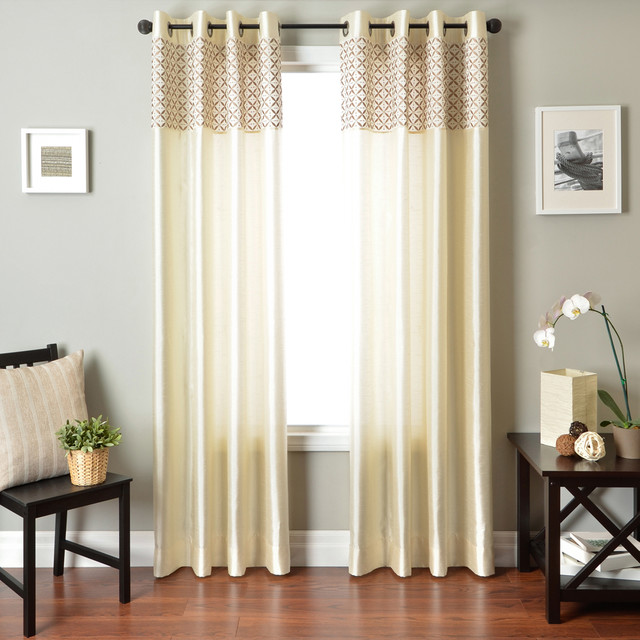 Easy Update With Premade Drapes Transitional Curtains by K&R Interiors Inc.