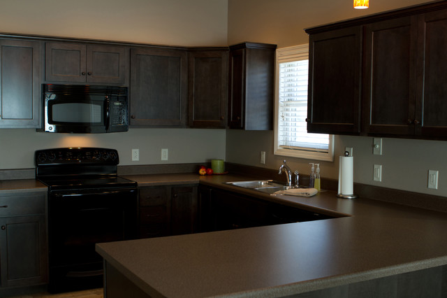 Charcoal Stained Cabinets - Traditional - Kitchen - Other - by Kitchen