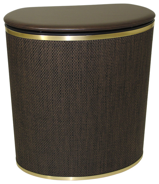 Pearl White Bowed Front Hamper Modern Hampers by Redmon