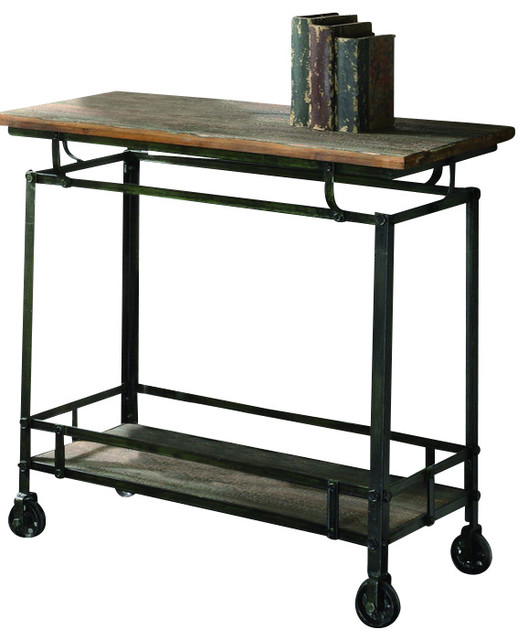 Crestview CVFZR456 Pressley Cart Industrial Bar Carts by Eager House
