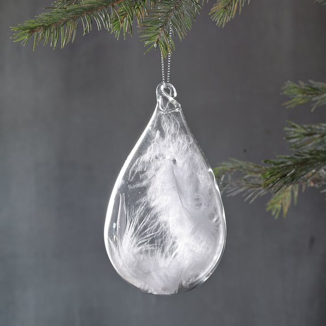 glass ball with feather ornament contemporary glass ball with feather ornament contemporary