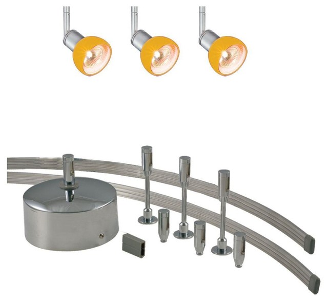 JESCO Lighting Track Lighting 96 in. Low Voltage 150W Monorail Kit With