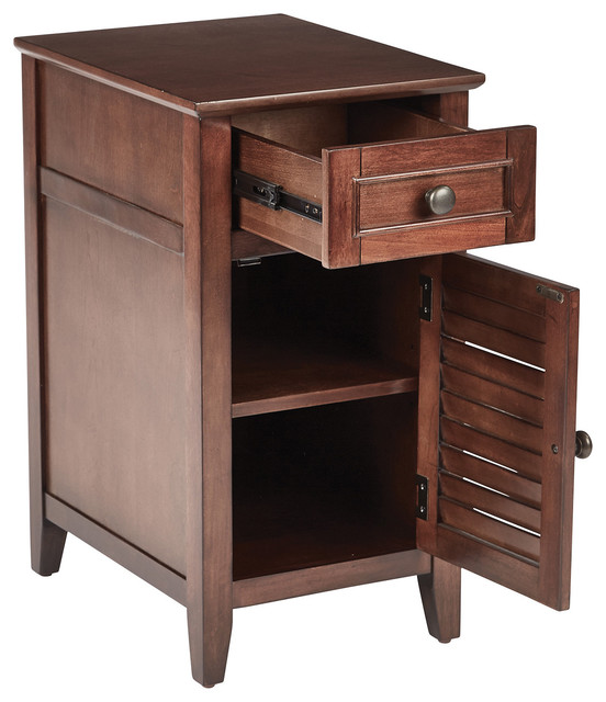 Office Star Products Wood Side Table Contemporary Garden Side