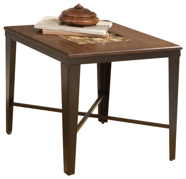 Steve Silver Company Emeril End Table with Glass Tile Inlay Top
