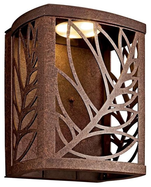 Kichler Lighting 49251AGZLED Takil Lodge/Country/Rustic Outdoor Wall Light - XL - Rustic ...