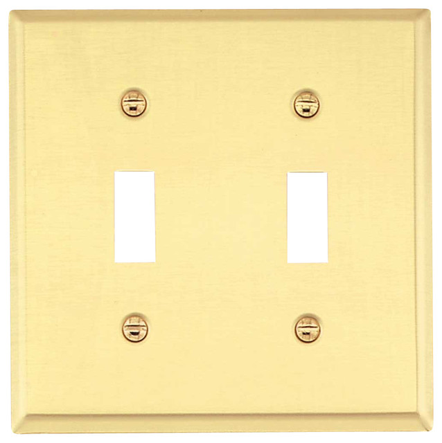 Switch Plate Solid Brass Double Toggle/Dimmer Transitional Switch