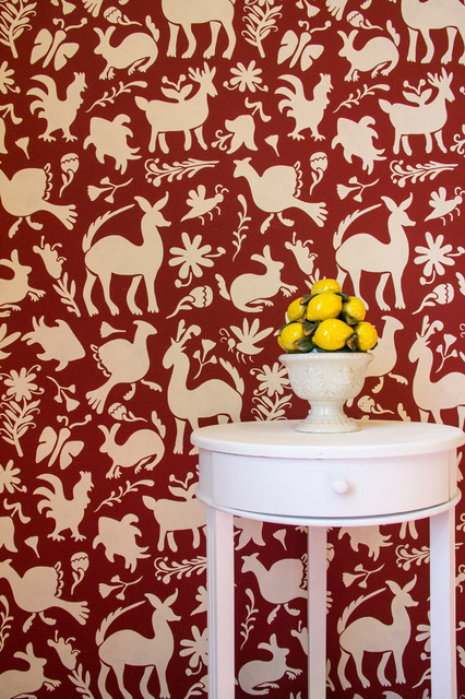 Large otomi folk art wall stencil in montagna stencil per ...