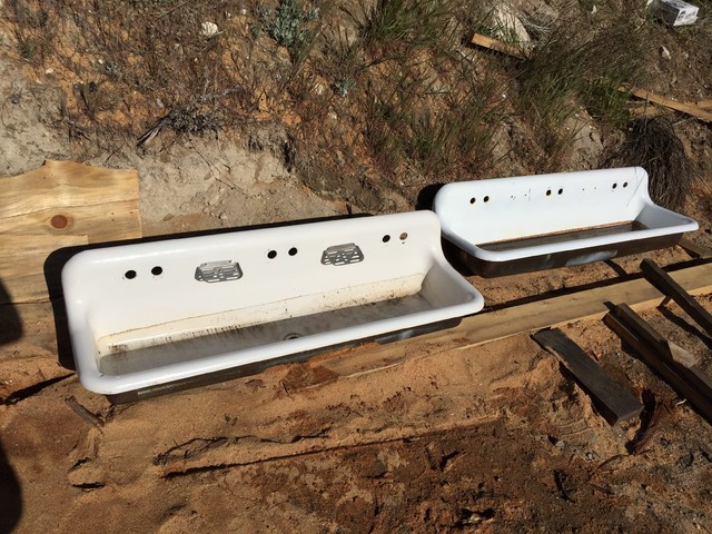 triple faucet farmhouse sinks - Farmhouse - Bathroom Vanities And Sink ...
