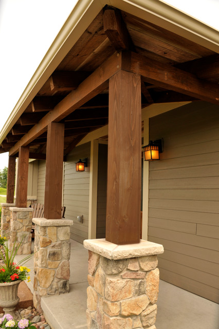 Front Porch With Timber Columns - Traditional - Exterior - Other - by