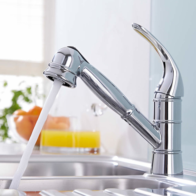 Milano Pull Out Kitchen Tap Modern Kitchen Taps north west by Big Bathroom Shop