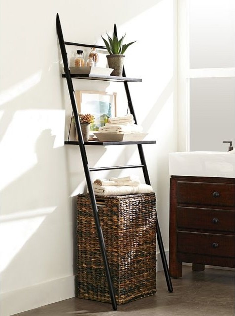 Rustic over the toilet storage ladder trendy skabe & hylder ...