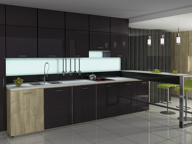 Modern Glass Kitchen Cabinet Doors