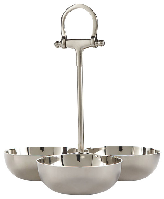 Derby 3Bowl Condiment Server Transitional Condiment Sets by Napa