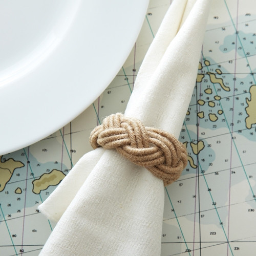 Rope Napkin Ring Contemporary Napkin Rings by Burke Decor