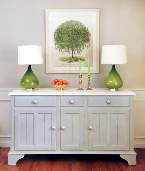 Repurposed Chalk Painted dining room buffet