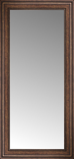 24" x 48" Arqadia Bronze Traditional Custom Framed Mirror - Traditional ...