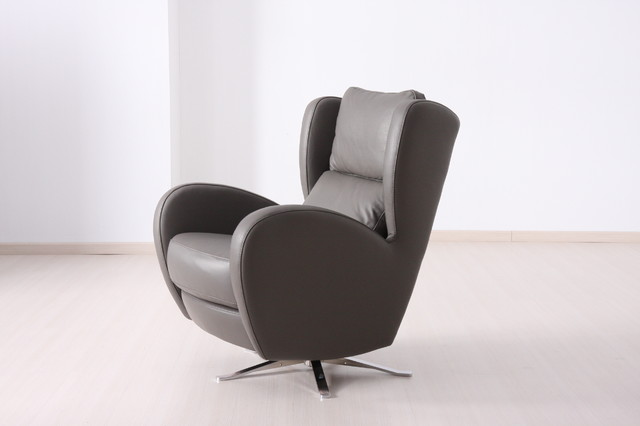 Reclining Armchair Modern : SLICK - Recliner armchair - Grey