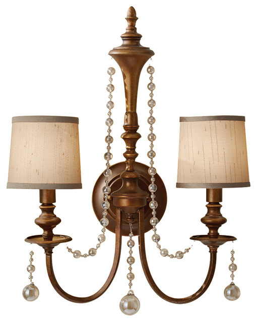 Murray Feiss WB1582FG Clarissa 2 Bulb Firenze Gold Wall Bracket - Traditional - Wall Sconces ...