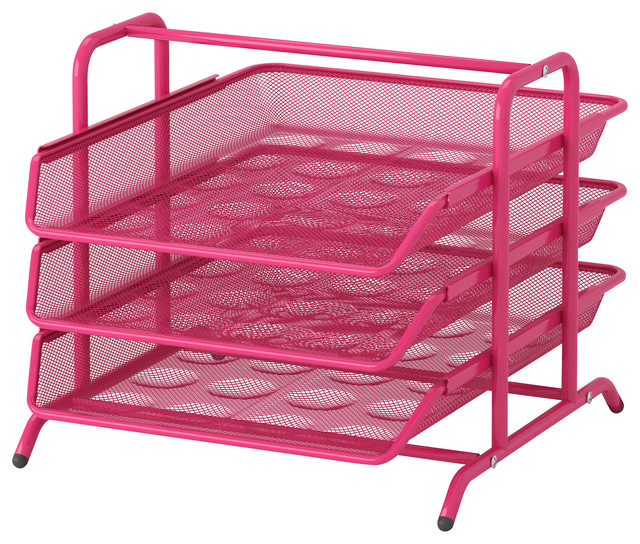 Dokument Letter Tray, Pink Modern Desk Accessories by IKEA