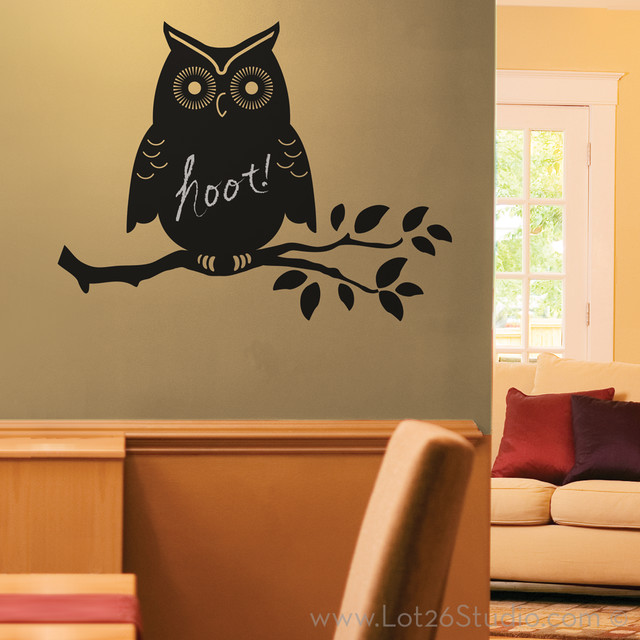 Owl Chalkboard Wall Decal Wall Decals san francisco by Lot 26