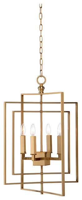 Chelsea House Cube Small Gold Chandelier 68745 ...