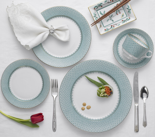 Green Lace Dinnerware Dinnerware los angeles by Gracious Style