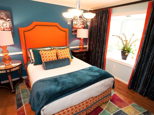 Teal And Orange Bedroom Decor