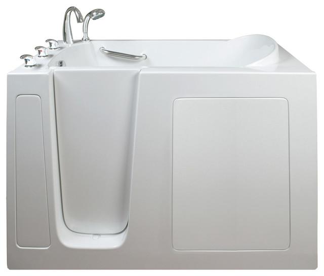 Ella Narrow 26" Wide Soaking Walk In Bath Modern Bathtubs by Ella
