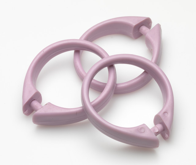 Snap" Plastic Shower Curtain Hooks in Lilac traditional-bath-products