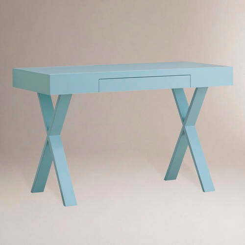 Light Blue Josephine Desk Modern Desks And Hutches by Cost Plus