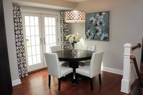 worldly gray dining room