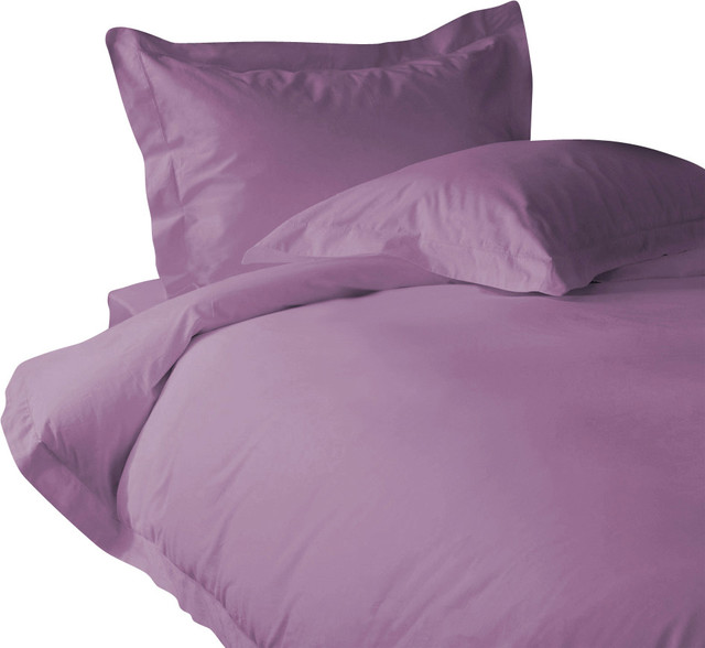 800 TC 15" Deep Pocket Fitted Sheet with 2 Pillowcases Lilac, Short