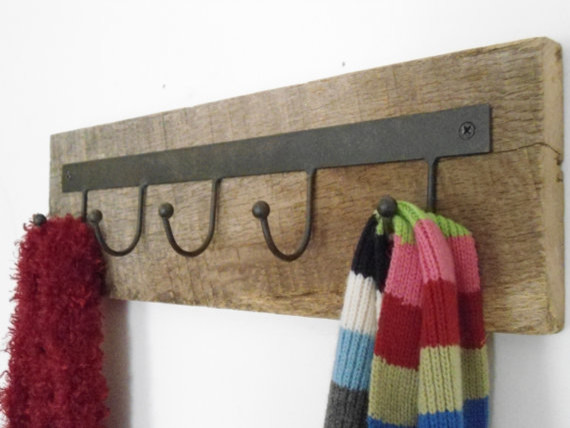 rustic wood wall hooks