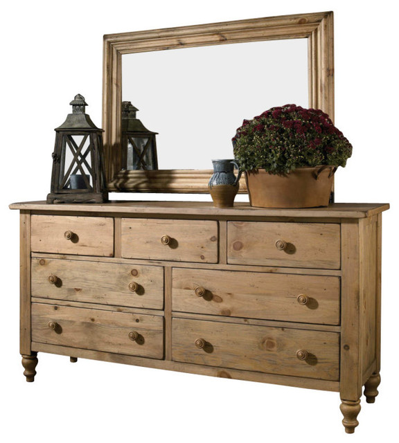 Kincaid Solid Wood Triple Dresser in Vintage Pine furniture