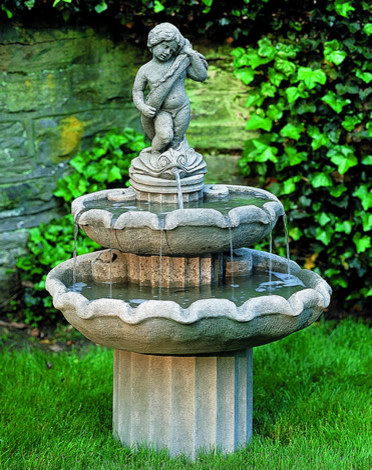 Cast Stone Outdoor Fountains - Traditional - Garden Water Features