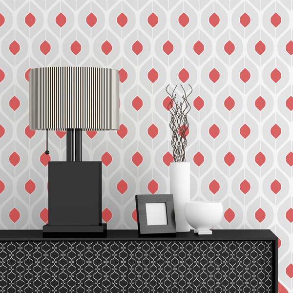 Retro Tulips Wall Stencil Contemporary Wall Stencils by Stencil Up