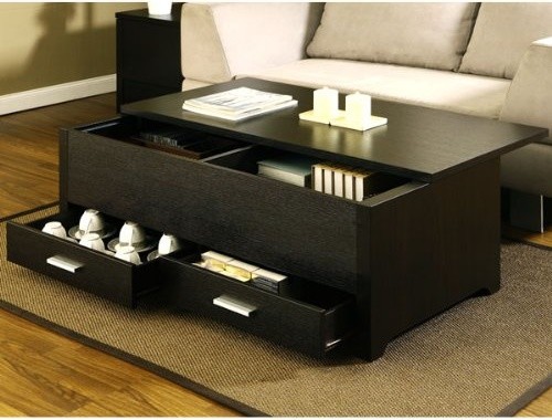 Garretson Storage Box Coffee Table, Espresso Finish - Contemporary