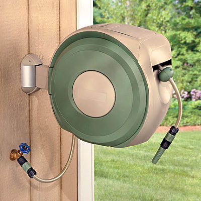 Retractable Hose Reel - Contemporary - Garden Hose Reels - by