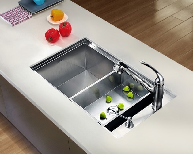 modern square kitchen sink